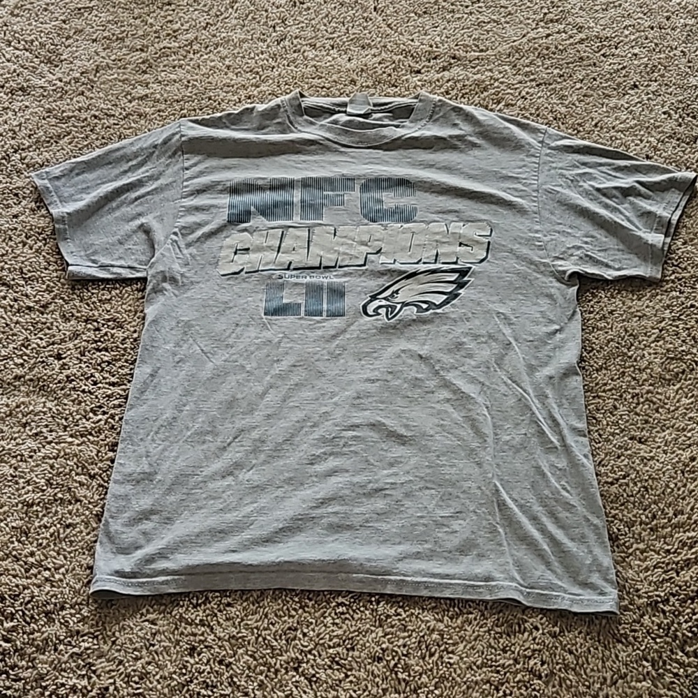 Eagles NFC champions LII T shirt, gray, size M
